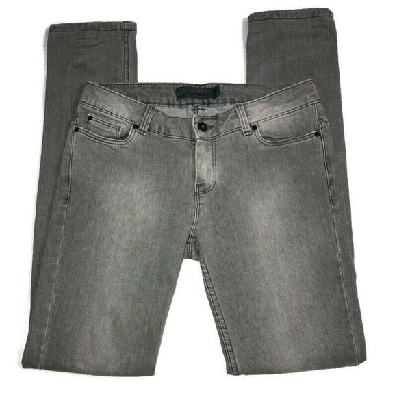 Zara Basic Womens Stretch Mid Rise Skinny Denim Jeans Size 4 Gray Wash Inseam 31 - Picture 1 of 6